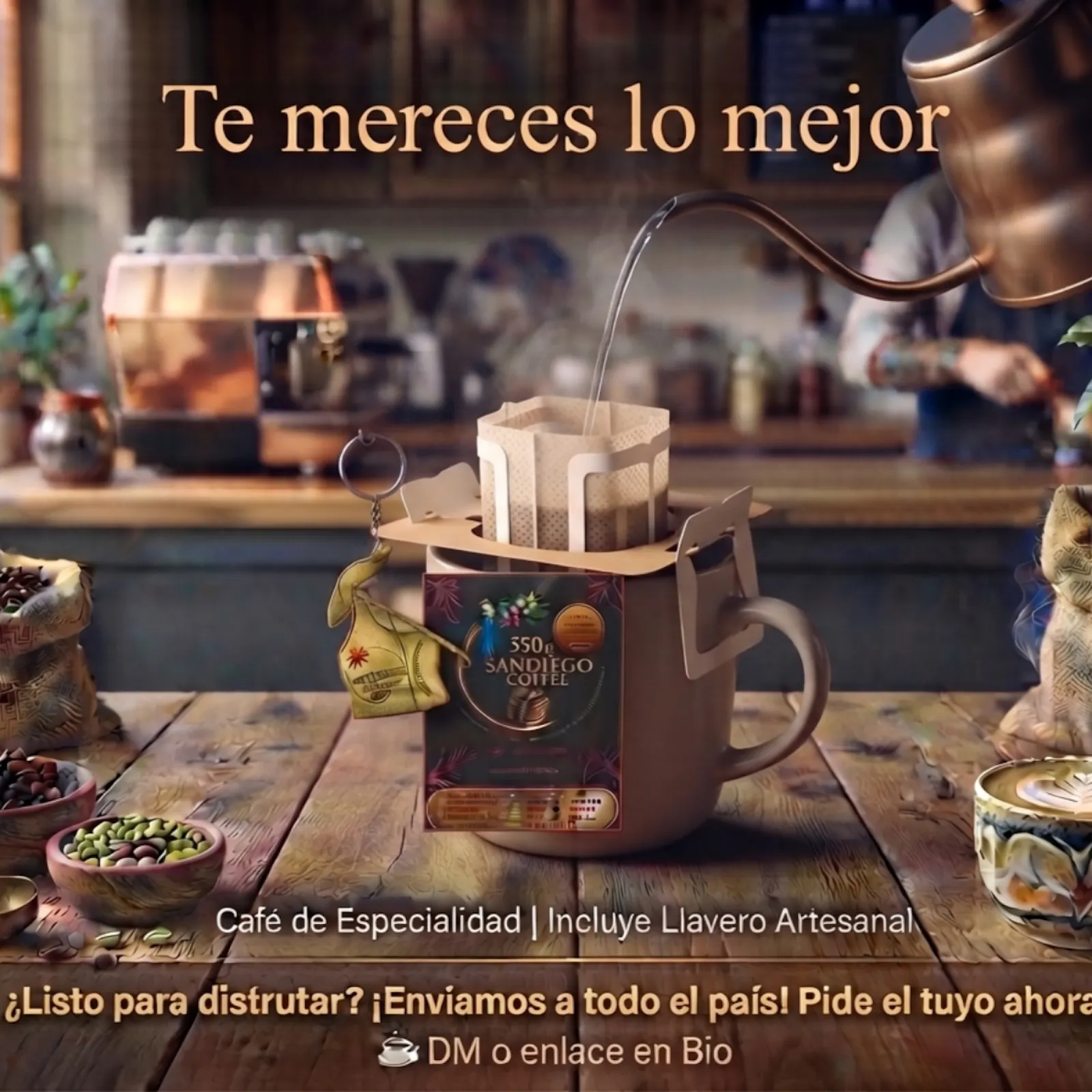 Café Sandiegocoffee en Drip de 1 café  - Café de Especialidad de Caldas