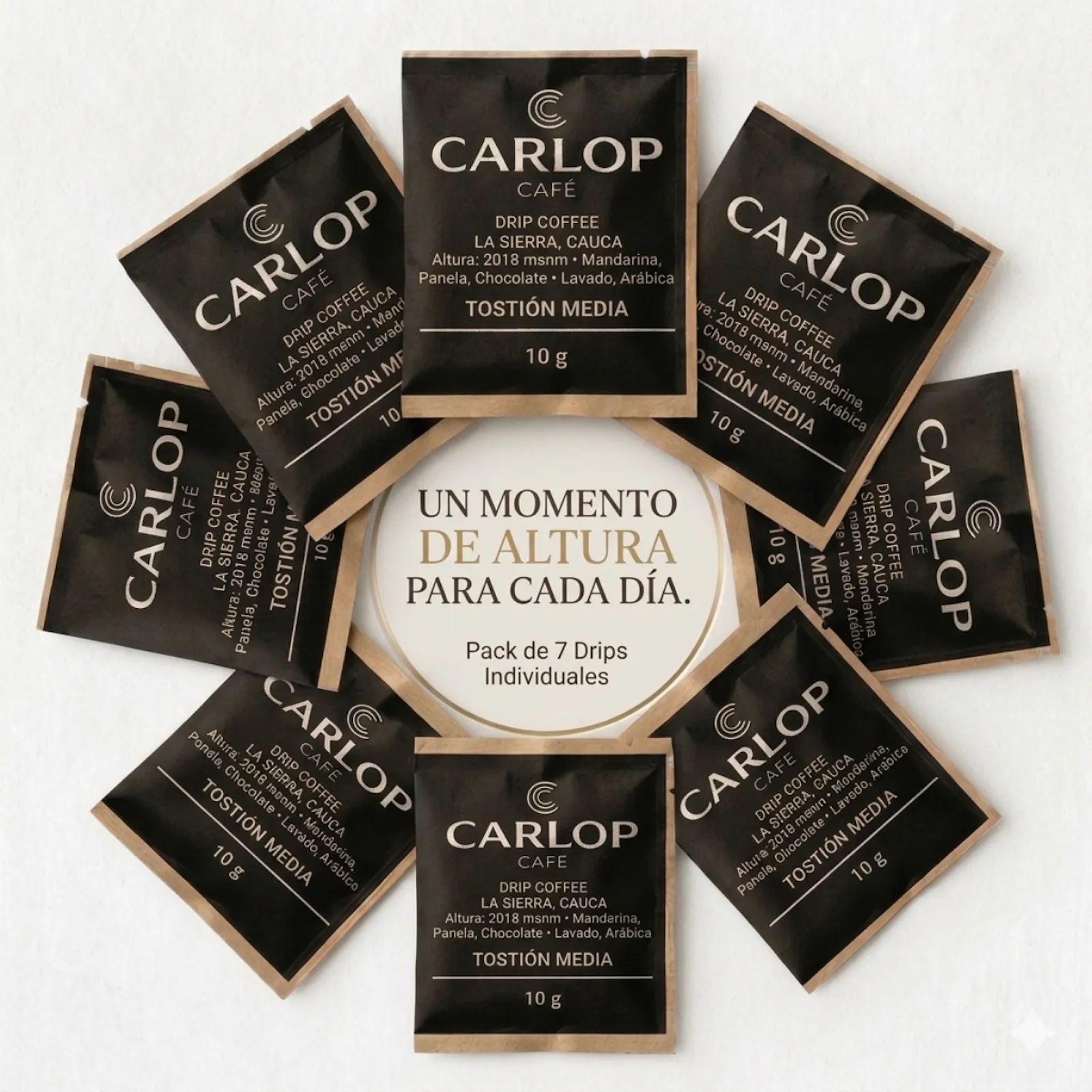 CARLOP CAFÉ - DRIP (Kit Semanario 7 Unidades) - Café de Especialidad de Cauca